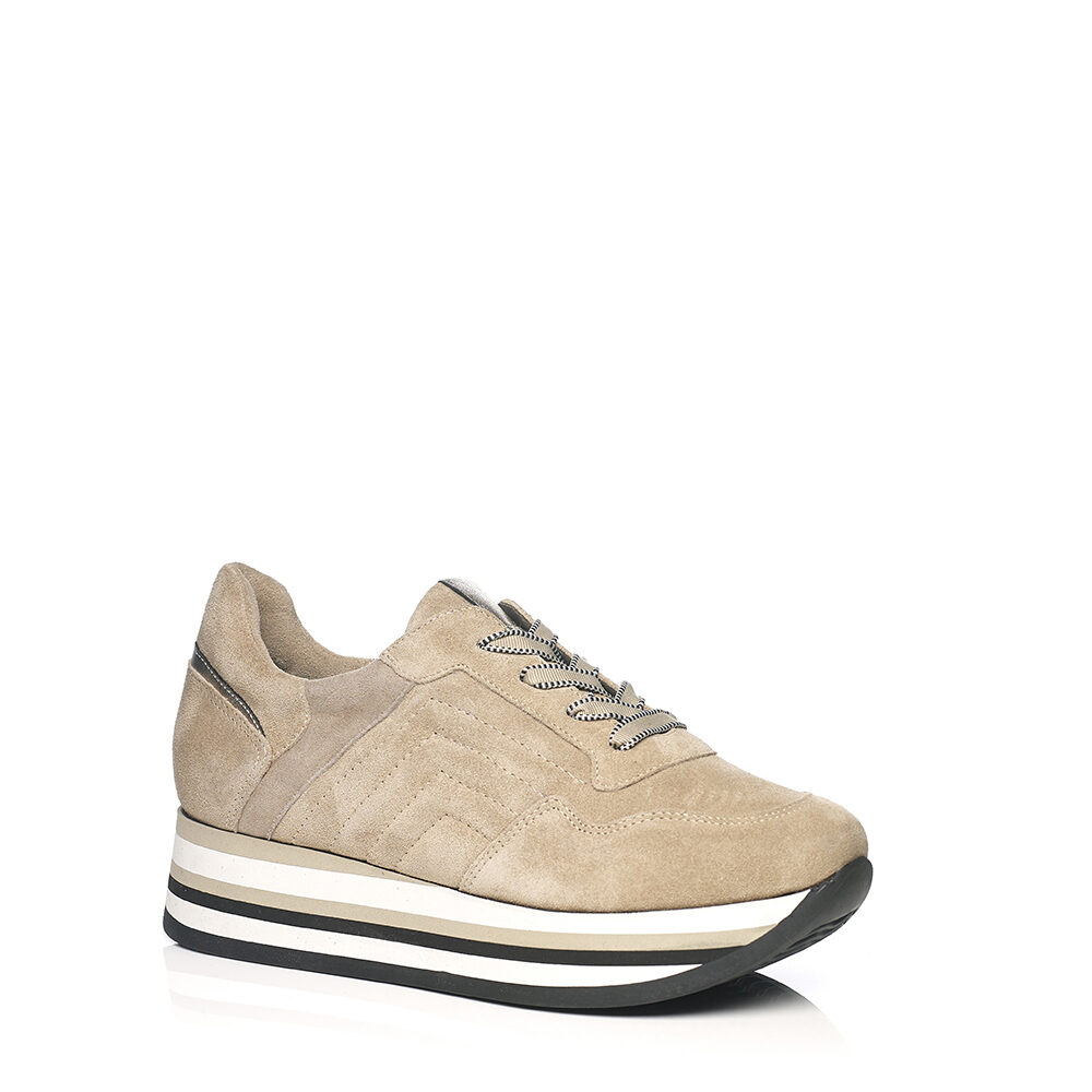 SOFTWAVES SNEAKERS IN VELOUR CREME