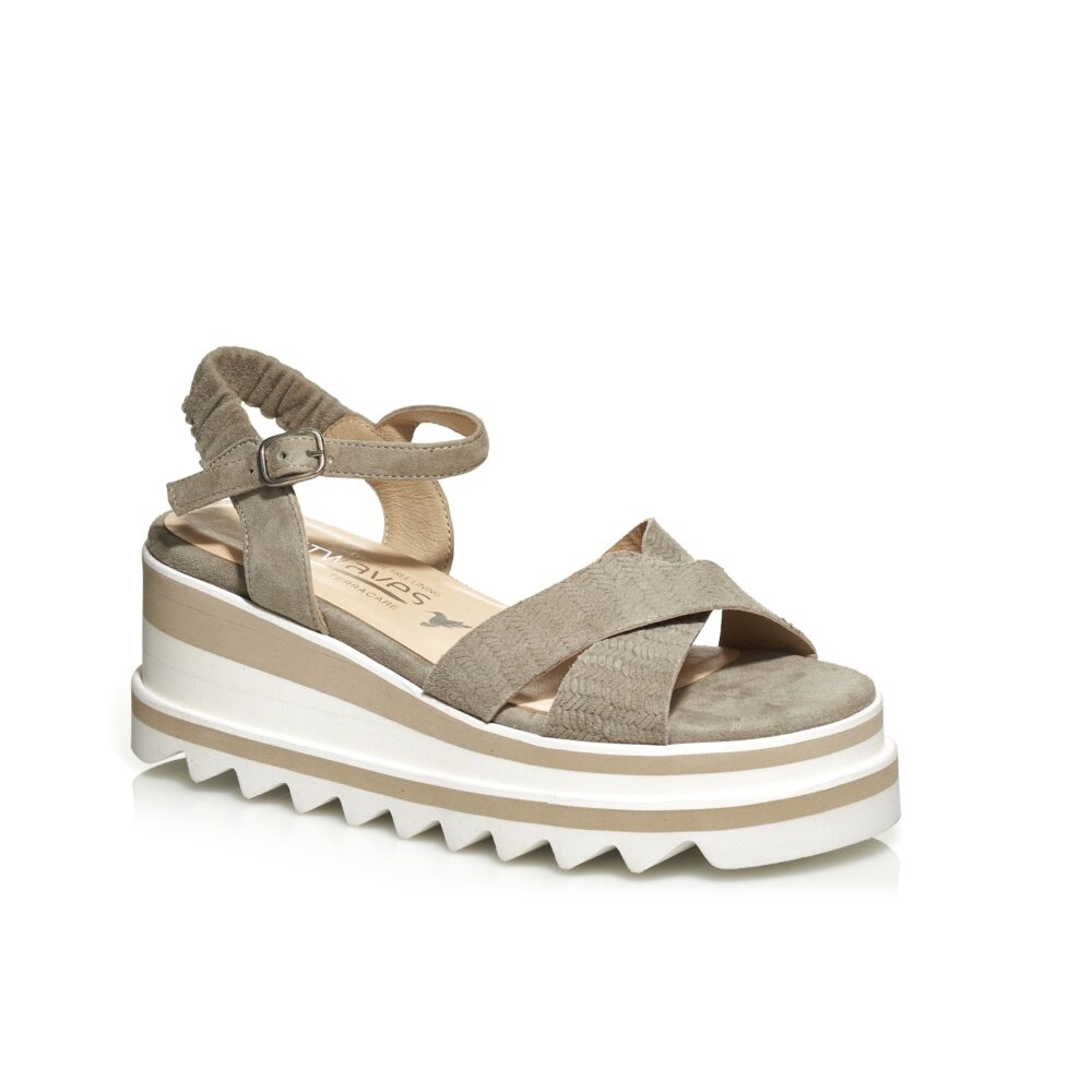 Softwaves wedge sandals in color kaki very light and flexible