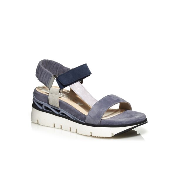 Softwaves Wedge Sandals in velour jeans