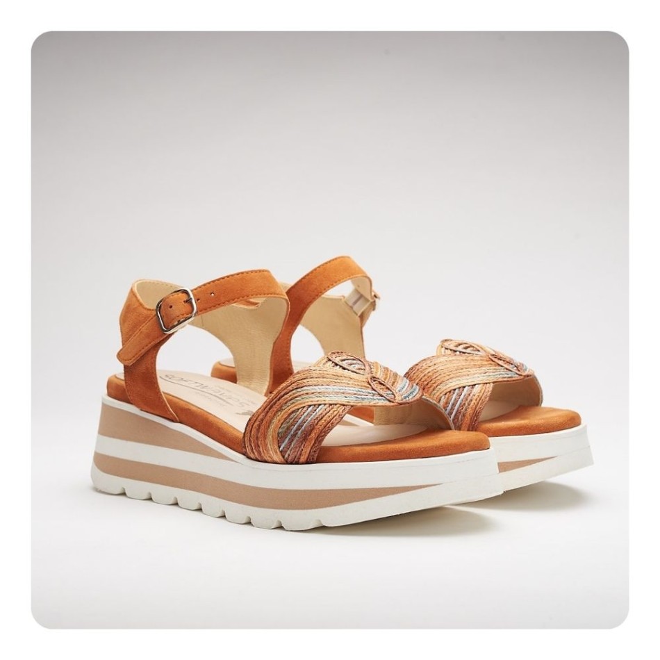 Softwaves Sandals in rafia, very confortable and light, super confy